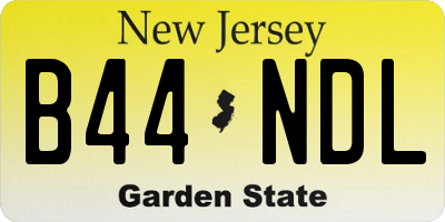 NJ license plate B44NDL