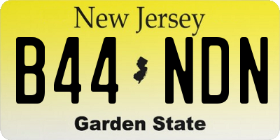 NJ license plate B44NDN