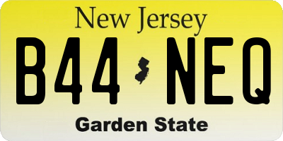NJ license plate B44NEQ