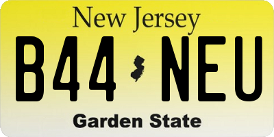 NJ license plate B44NEU