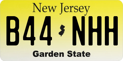 NJ license plate B44NHH