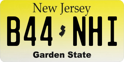 NJ license plate B44NHI