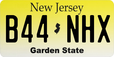 NJ license plate B44NHX
