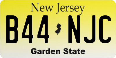 NJ license plate B44NJC