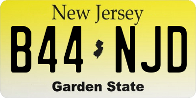 NJ license plate B44NJD