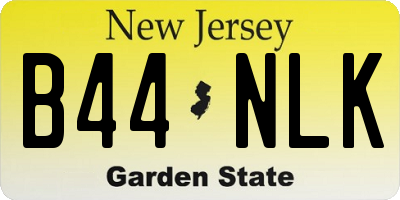 NJ license plate B44NLK