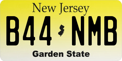 NJ license plate B44NMB
