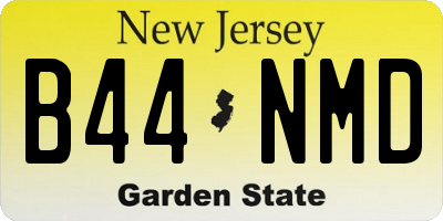 NJ license plate B44NMD