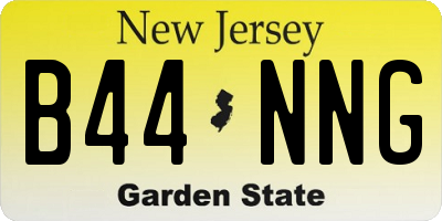 NJ license plate B44NNG