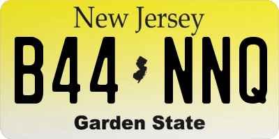 NJ license plate B44NNQ