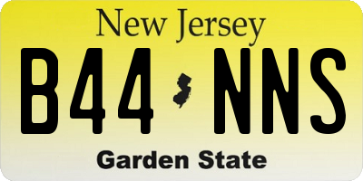 NJ license plate B44NNS