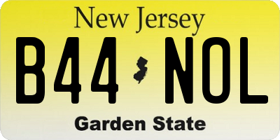 NJ license plate B44NOL