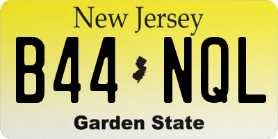 NJ license plate B44NQL
