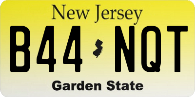 NJ license plate B44NQT
