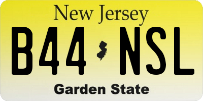 NJ license plate B44NSL