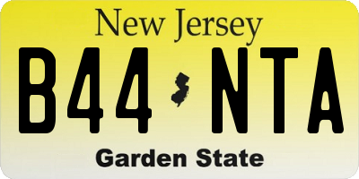 NJ license plate B44NTA