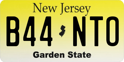 NJ license plate B44NTO