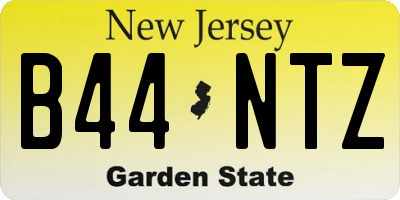 NJ license plate B44NTZ