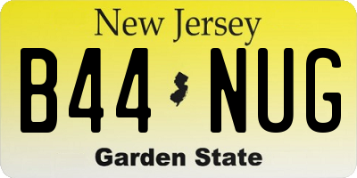 NJ license plate B44NUG