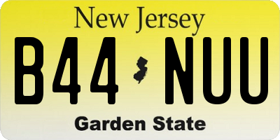 NJ license plate B44NUU