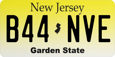 NJ license plate B44NVE