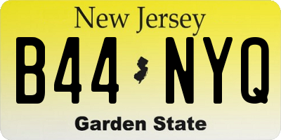 NJ license plate B44NYQ