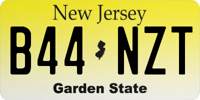 NJ license plate B44NZT