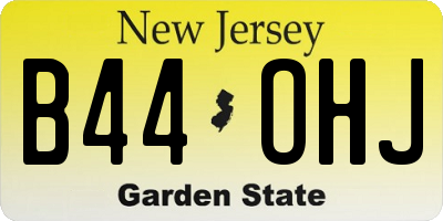NJ license plate B44OHJ