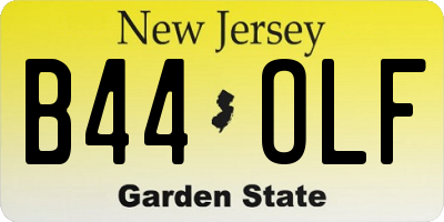 NJ license plate B44OLF