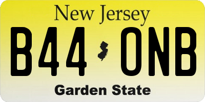 NJ license plate B44ONB