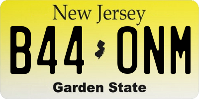 NJ license plate B44ONM