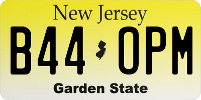 NJ license plate B44OPM