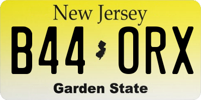 NJ license plate B44ORX