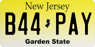 NJ license plate B44PAY