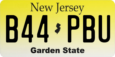 NJ license plate B44PBU