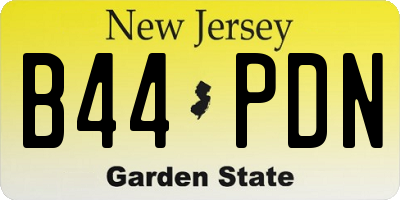NJ license plate B44PDN