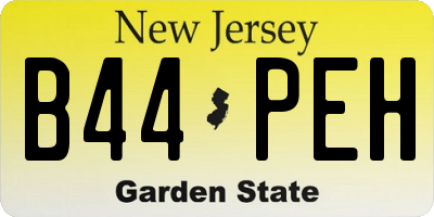 NJ license plate B44PEH