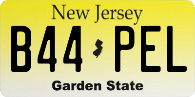 NJ license plate B44PEL