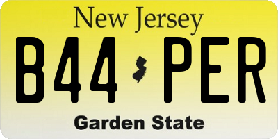 NJ license plate B44PER