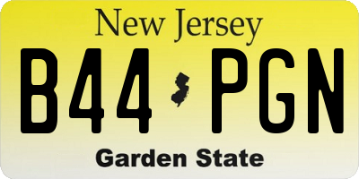 NJ license plate B44PGN