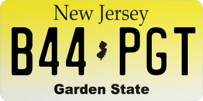 NJ license plate B44PGT