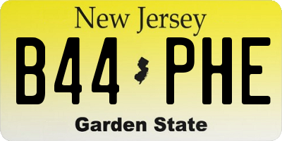 NJ license plate B44PHE