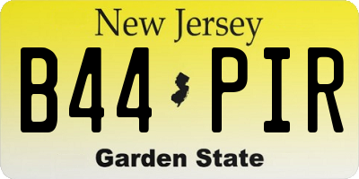 NJ license plate B44PIR