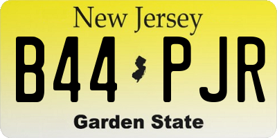 NJ license plate B44PJR
