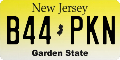 NJ license plate B44PKN