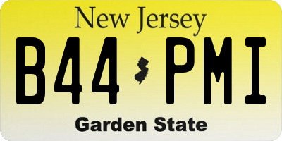 NJ license plate B44PMI