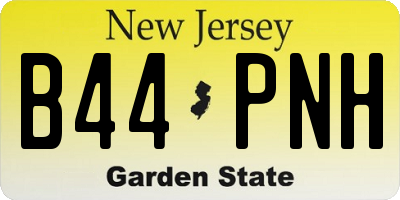 NJ license plate B44PNH