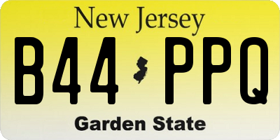 NJ license plate B44PPQ