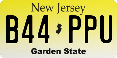 NJ license plate B44PPU
