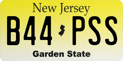 NJ license plate B44PSS